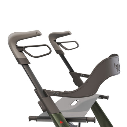 byACRE Carbon Overland rollator standard backrest providing comfortable seated support with quick-attach design