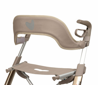 byACRE Carbon Ultralight padded backrest for enhanced lower back comfort while seated on the rollator