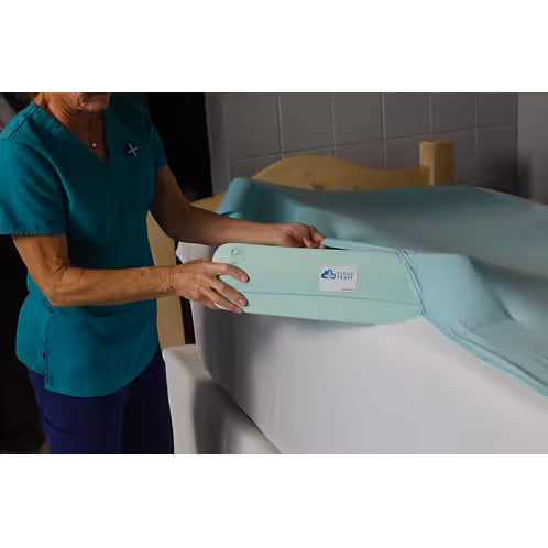 low friction wedge pillow for home care positioning