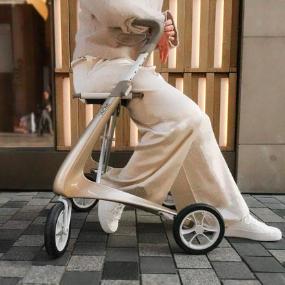 byACRE Carbon Ultralight Rollator – Lightweight Carbon Fiber Folding Walker (Up to 285 lb Capacity)