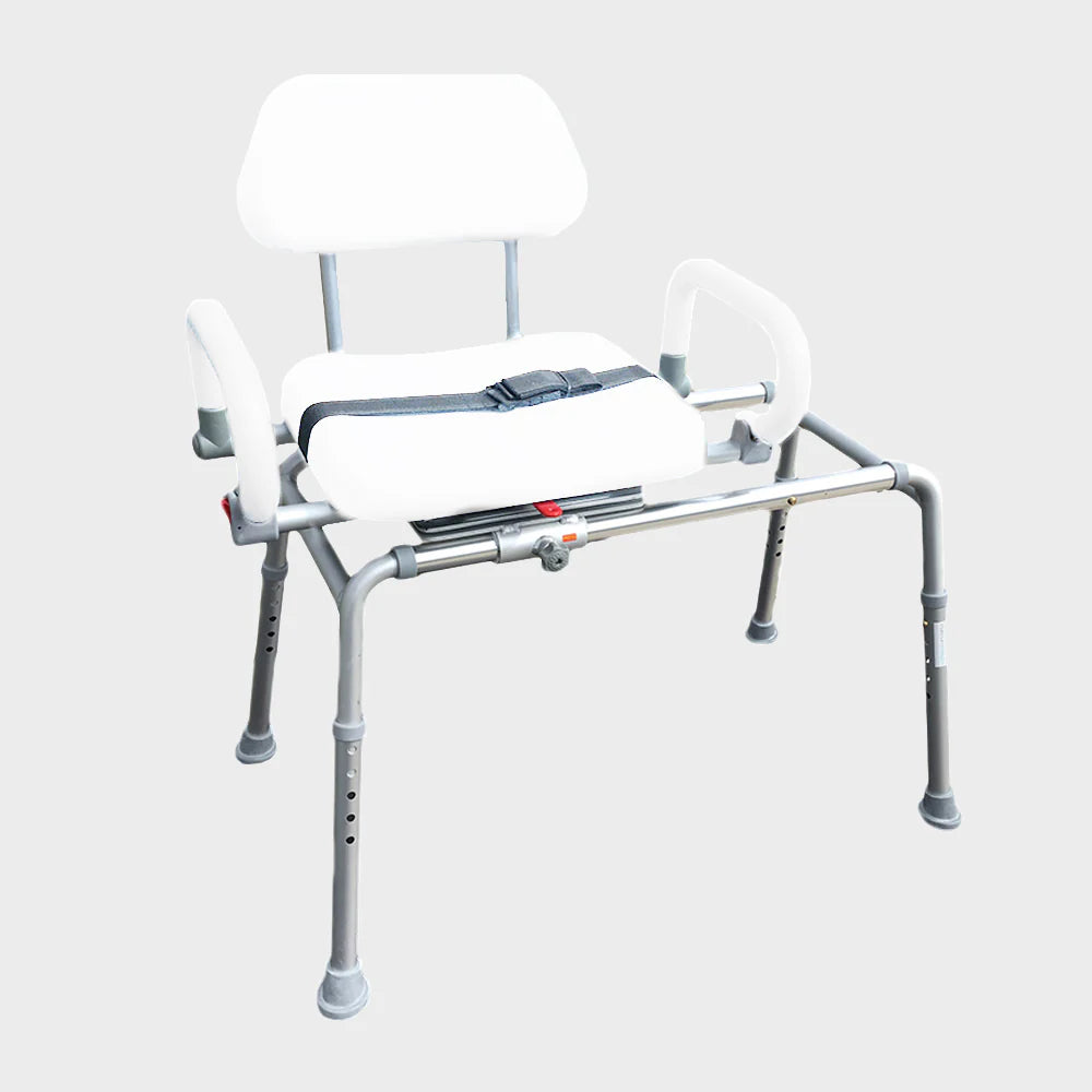 The Original Carousel Sliding Transfer Shower Bath Bench with Swivel Seat