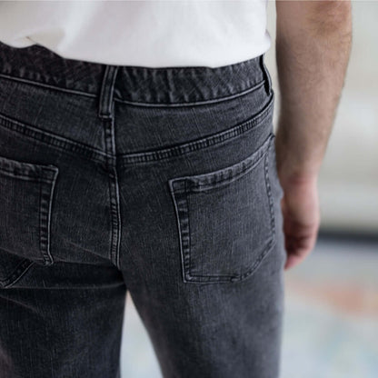 Denim Black Wash Five Pocket Jean with Magnetic Fly