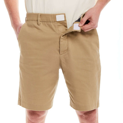 Adaptive Easy-Care Chino Twill Short with Magnetic Closures - Khaki