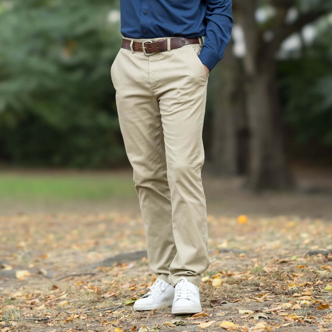 caregiver friendly adaptive chinos with stretch waistband
