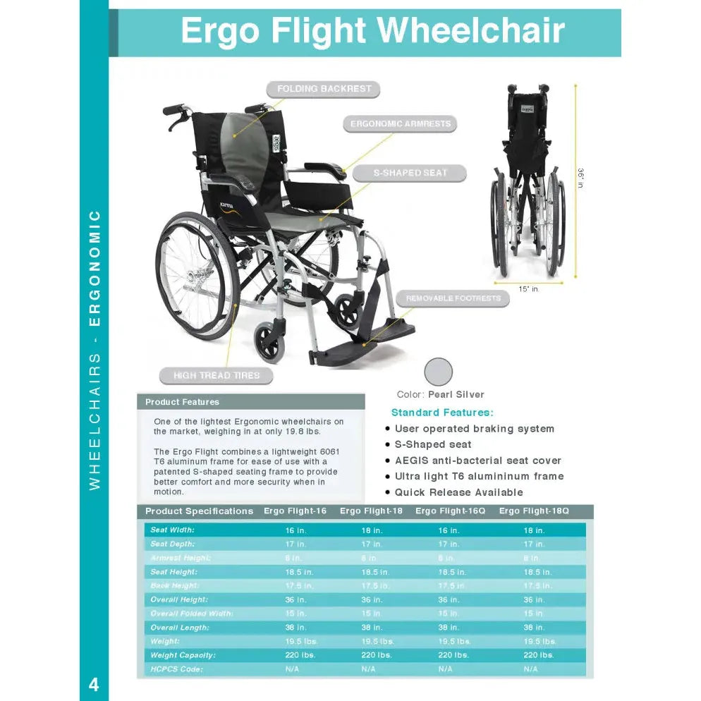 Ergo Flight-Ultra Lightweight Ergonomic Wheelchair