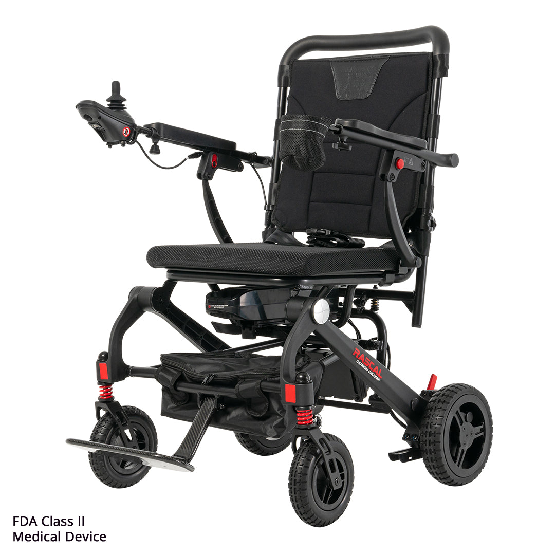 portable power wheelchair with airline compliant battery
