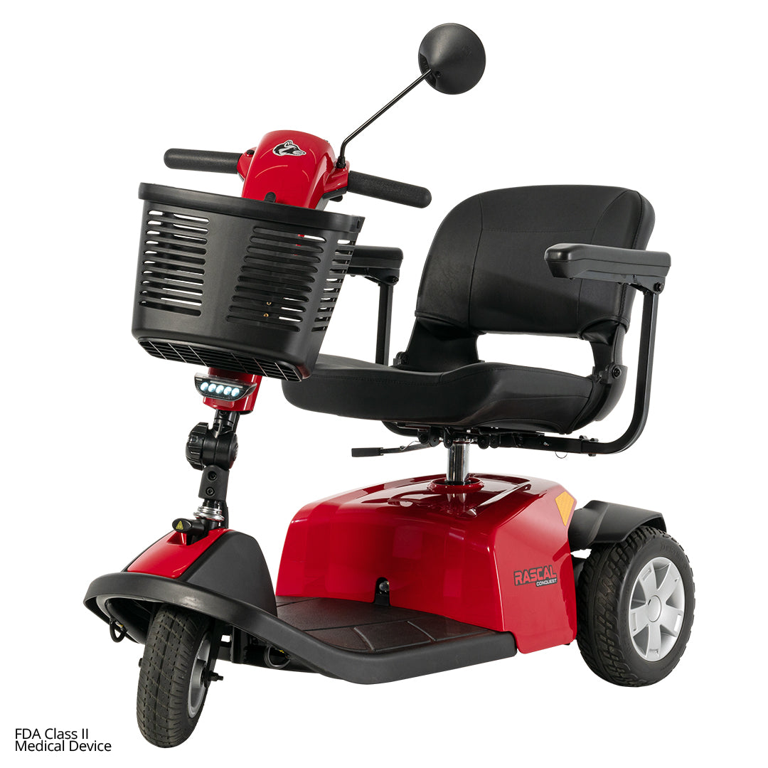 Rascal Conquest 3 wheel mobility scooter for adults