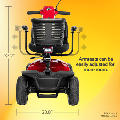 Rascal Conquest 4-Wheel Mobility Scooter – Stable Mid-Size Scooter with 16.9-Mile Range & Adjustable Comfort