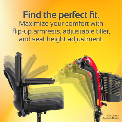 Rascal Conquest 4-Wheel Mobility Scooter – Stable Mid-Size Scooter with 16.9-Mile Range & Adjustable Comfort