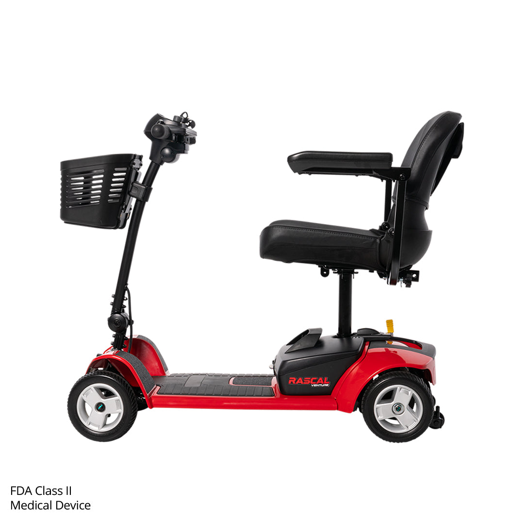 mobility scooter with swivel seat and adjustable tiller