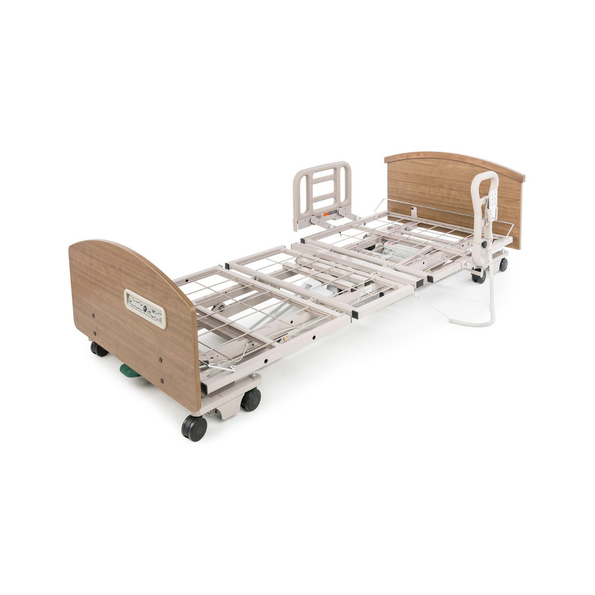 Graham-Field Zenith 7200 bed lowered to its 7.95-inch low position for fall safety