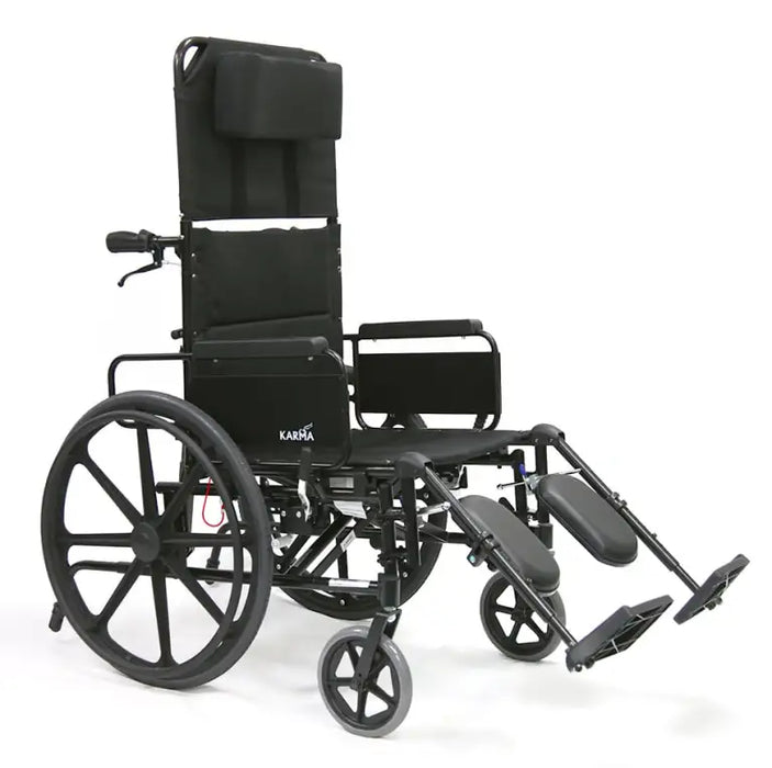 KM 5000 18" seat Lightweight Reclining Wheelchair with Removable Desk Armrest by Karman