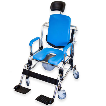Heavy-Duty Tilt Bath Chair with ComfortMesh Cover & Adjustable Positioning – Floor-Level Support Chair