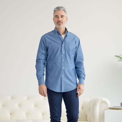 MagnaReady adaptive chambray magnetic shirt easy dressing clothing
