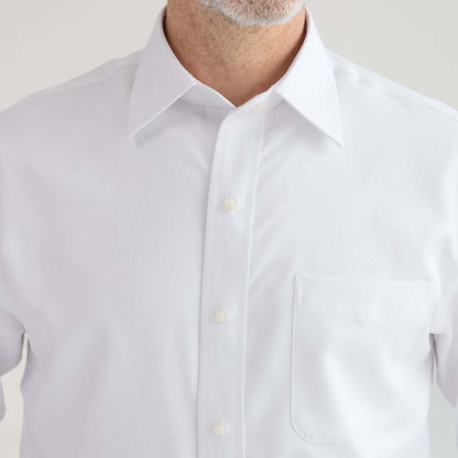 Long Sleeve White ‘Ryan’ Dress Shirt with Magnetic Closures