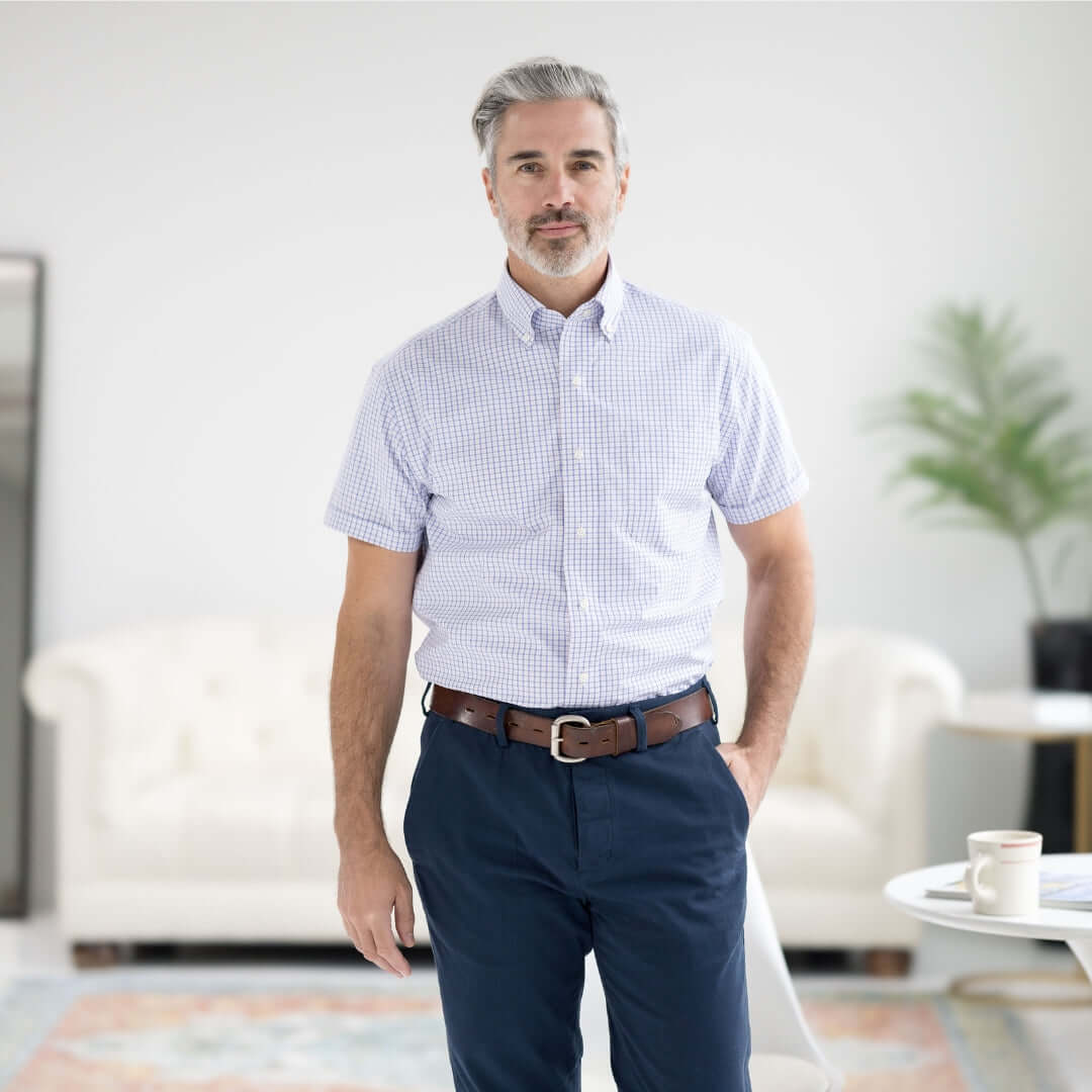 MagnaReady adaptive short sleeve magnetic shirt for easy dressing