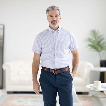 MagnaReady adaptive short sleeve magnetic shirt for easy dressing
