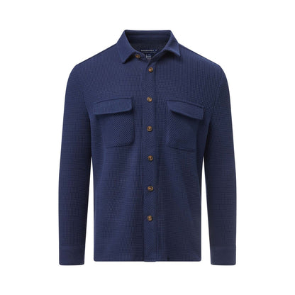 mens adaptive waffle shirt magnetic closures magnaready clothing