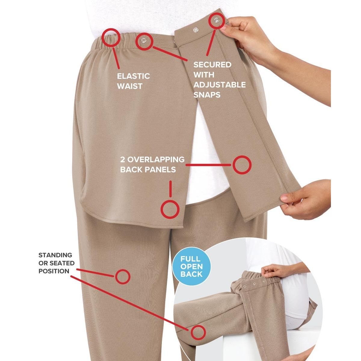 Women's Open Back Stretch Knit Pant