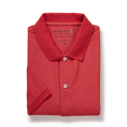 Shop MagnaReady® adaptive magnetic polo shirt with hidden magnetic closures designed for easier dressing and everyday comfort.
