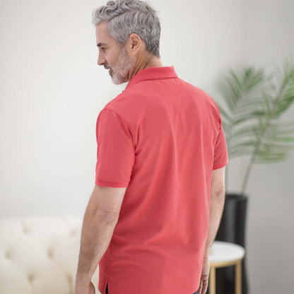 Shop MagnaReady® adaptive magnetic polo shirt with hidden magnetic closures designed for easier dressing and everyday comfort.
