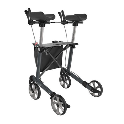 Rehasense SERVER W Upright Indoor Rollator – Forearm Support Walker with Foldable Design