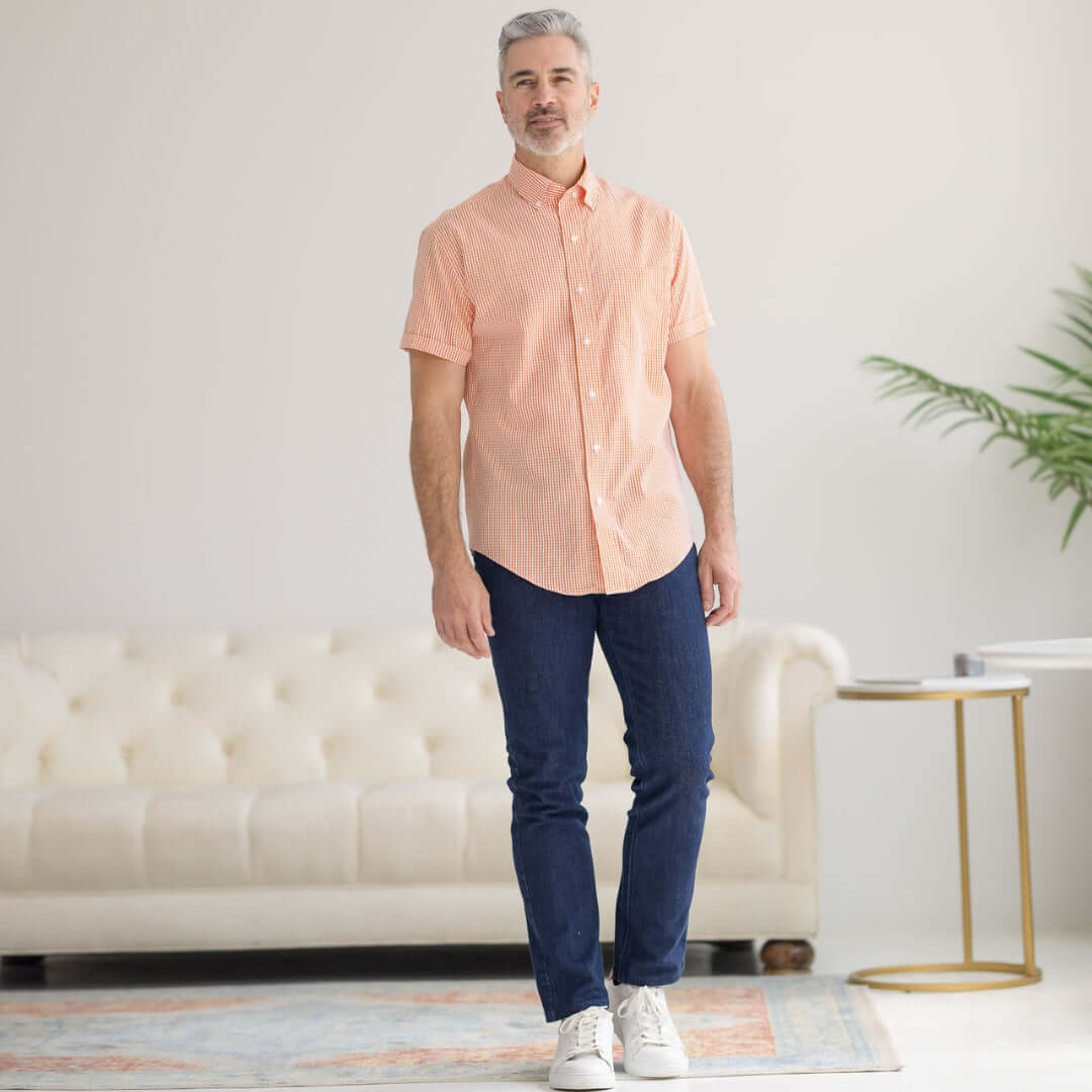 easy dressing cotton button down shirt limited dexterity MagnaReady