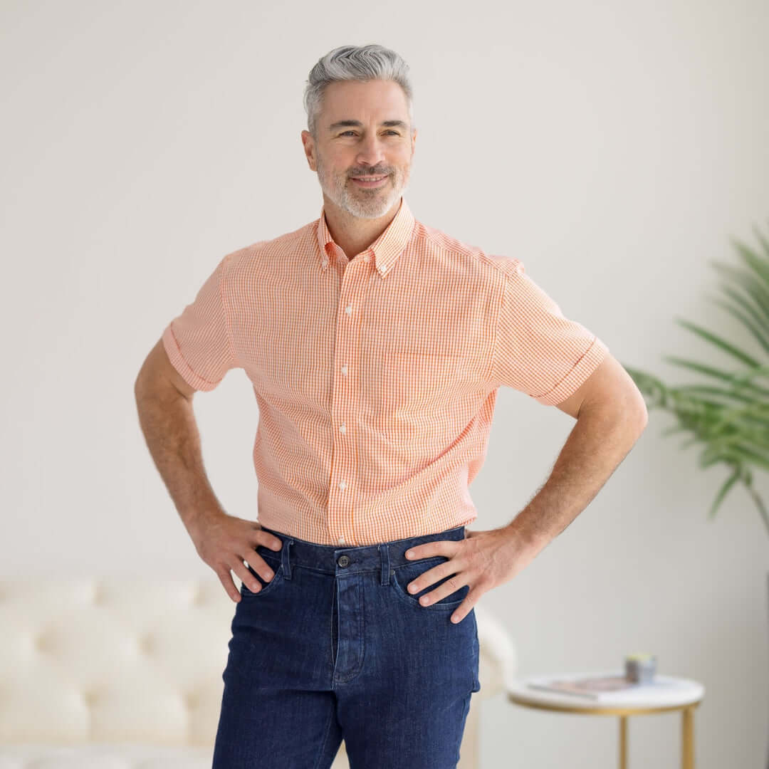 MagnaReady short sleeve adaptive shirt for arthritis Parkinsons stroke