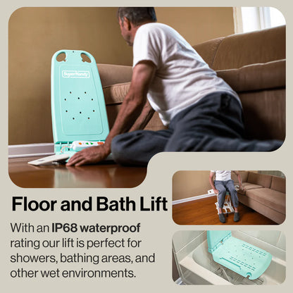SuperHandy GoRise LT Portable Floor & Bath Lift – 330 lb Capacity Electric Lift