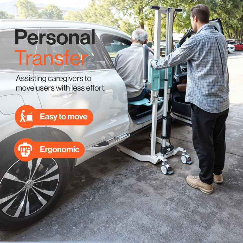 GoRise TX Patient Transfer Lift 500 lb Capacity, Portable Floor-to-Stand with Ergonomic Support