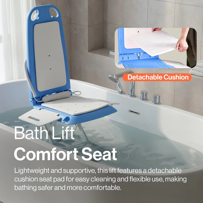 GoRise LT Portable Floor & Bath Lift with Removable Panels (Spa Blue) – 330 lb Capacity
