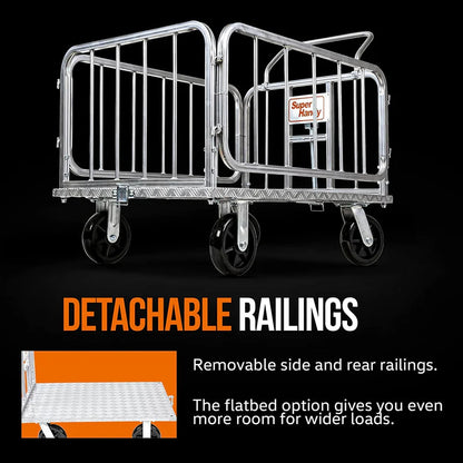 Platform Truck & Trailer - 1200Lb Capacity, Connects Directly to Utility Tugger