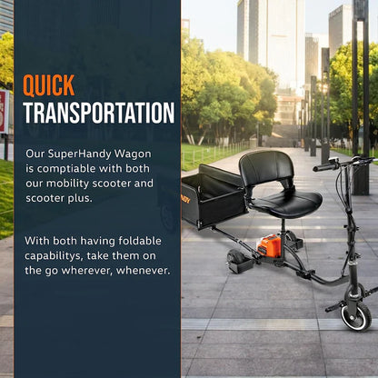Scooter Cargo Trailer - 155 lbs Capacity, Lightweight