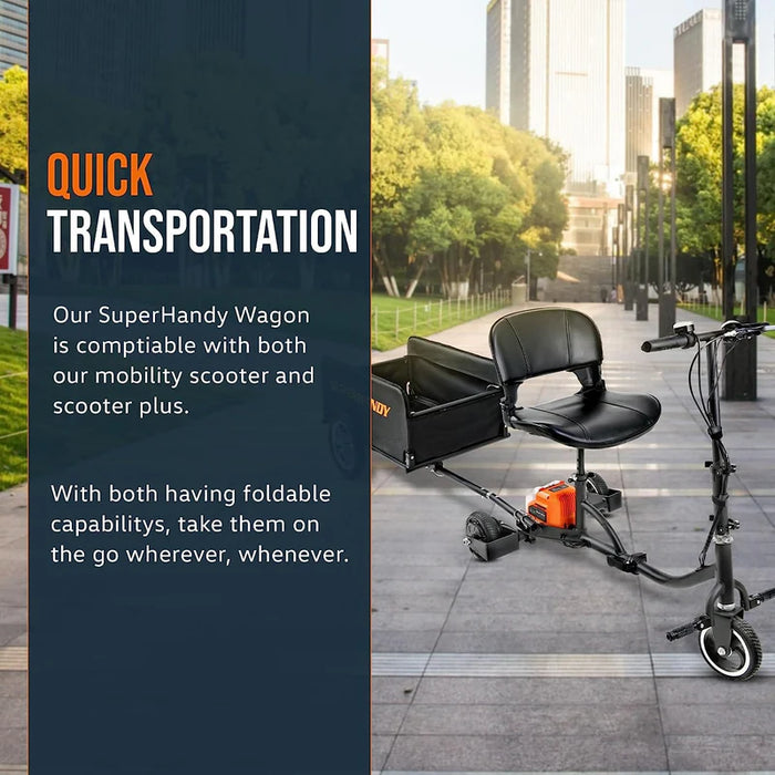 Scooter Cargo Trailer - 155 lbs Capacity, Lightweight