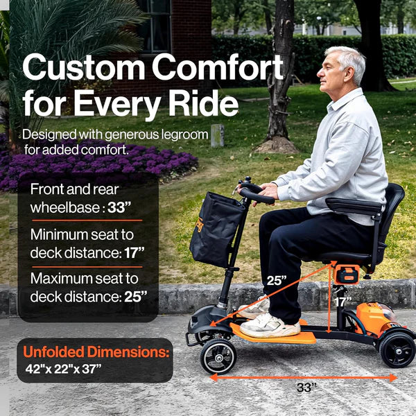 Passport Prime E-Brake Mobility Scooter W/ Dual Batteries 48V 2Ah