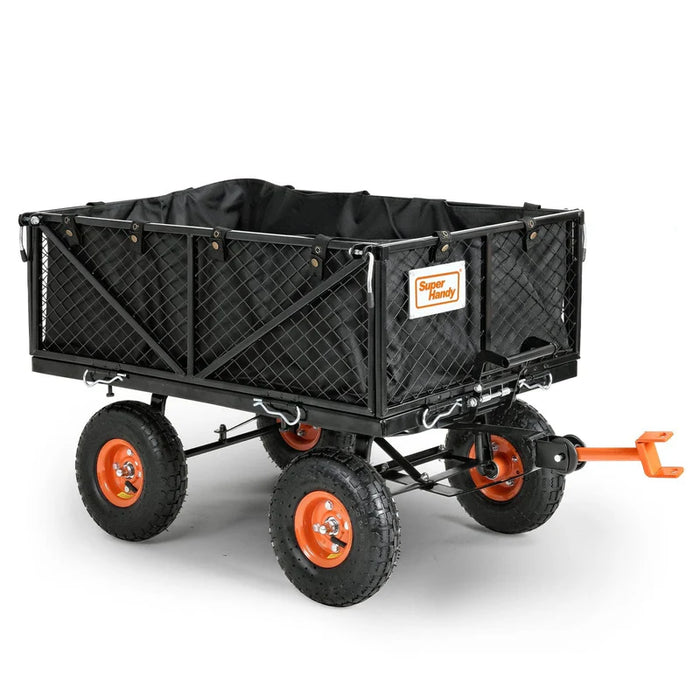 Towable Garden Cart - Quick Dump System, 10" Tires, Connects with Tugger Scooter
