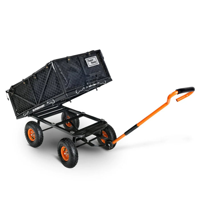 Towable Garden Cart - Quick Dump System, 10" Tires, Connects with Tugger Scooter