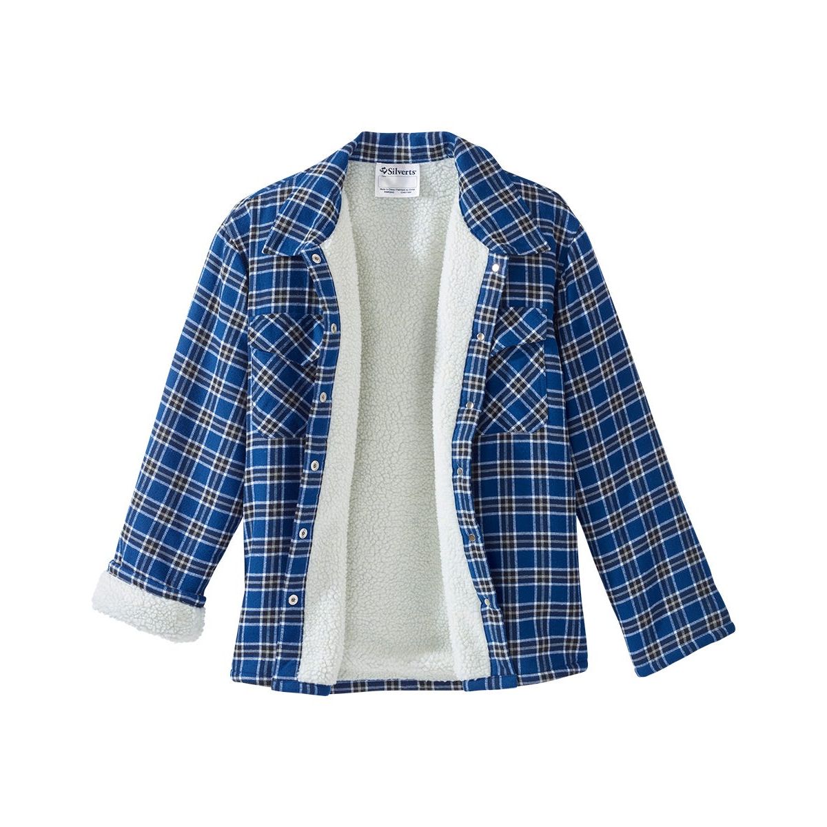 Men's Magnetic Closure Sherpa Lined Shirt Jacket