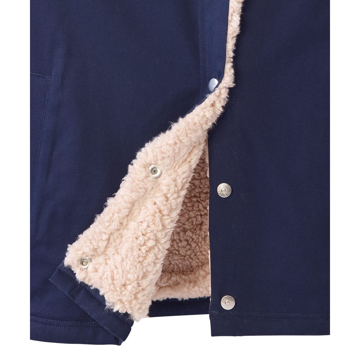 Men's Magnetic Closure Sherpa Shacket with Detachable Hood