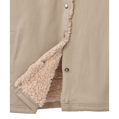 Men's Magnetic Closure Sherpa Shacket with Detachable Hood