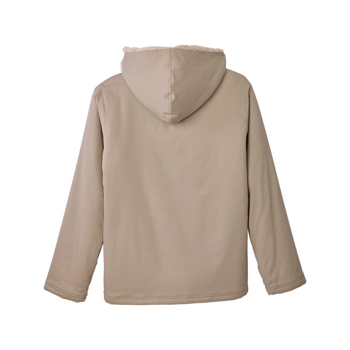 Men's Magnetic Closure Sherpa Shacket with Detachable Hood