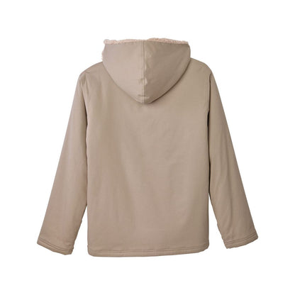 Men's Magnetic Closure Sherpa Shacket with Detachable Hood