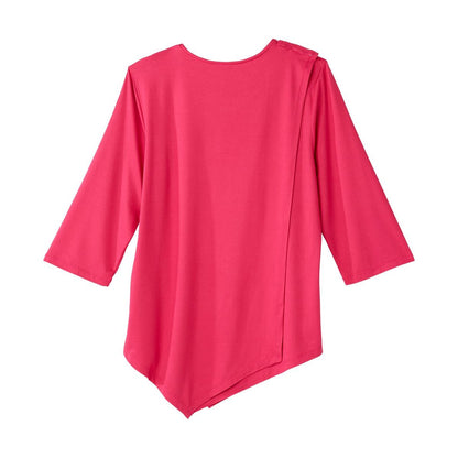 Women's Open Back Asymmetrical Hem Top