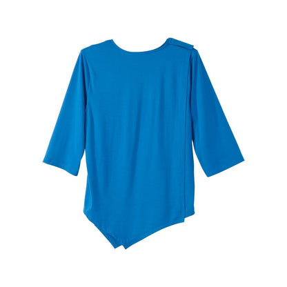 Women's Open Back Asymmetrical Hem Top