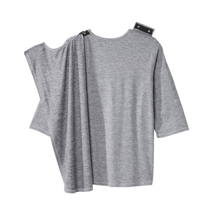 Women's Open Back Active Crew Neck Top
