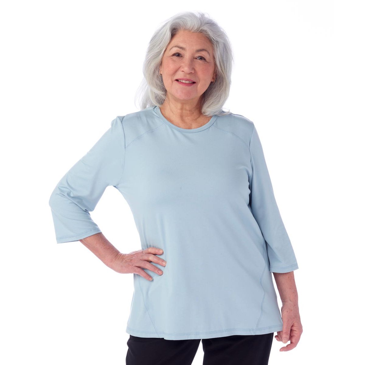 Women's Open Back Active Crew Neck Top