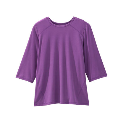 Women's Open Back Active Crew Neck Top