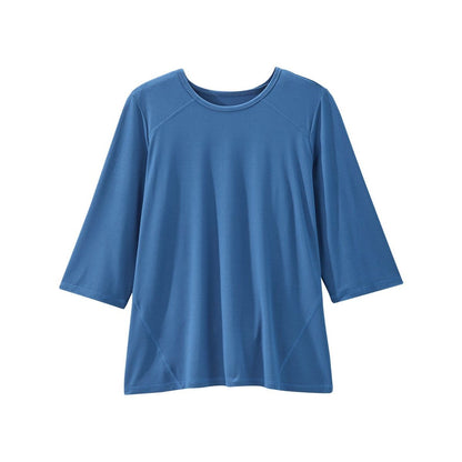 Women's Open Back Active Crew Neck Top