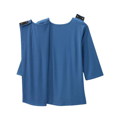 Women's Open Back Active Crew Neck Top