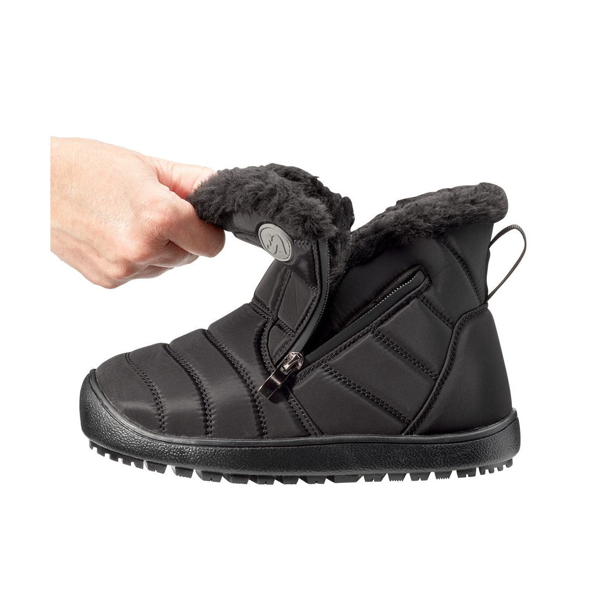 Women's Extra Wide Easy Dual Zipper Winter Boot